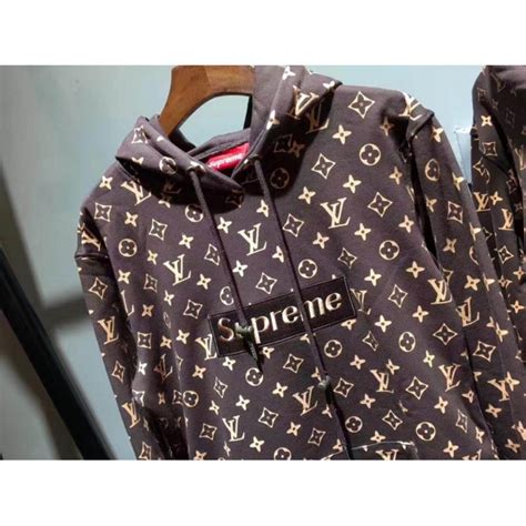 louis vuitton supreme brown hoodie price|louis vuitton x supreme tracksuit.